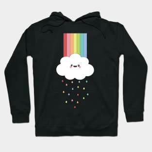 Cute Rainy Cloud & Rainbow Hoodie
